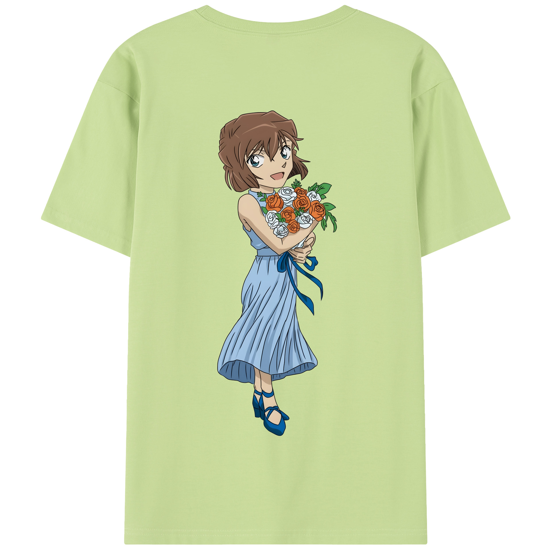 （画像用） 名探偵コナン 灰原 哀 はいばら あい Detective Conan Anita Hailey、Vi Graythorn Haibara Ai 綿100％半袖Tシャツ（背面プリント）